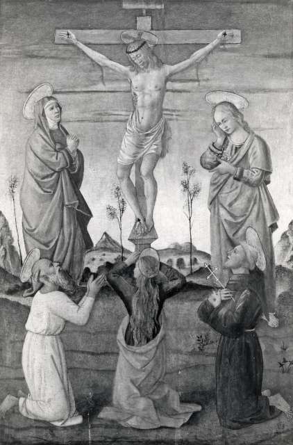 A. C. Cooper — Maestro di San Miniato - sec. XV - Crocifissione di Cristo con san Girolamo e san Francesco d'Assisi — insieme
